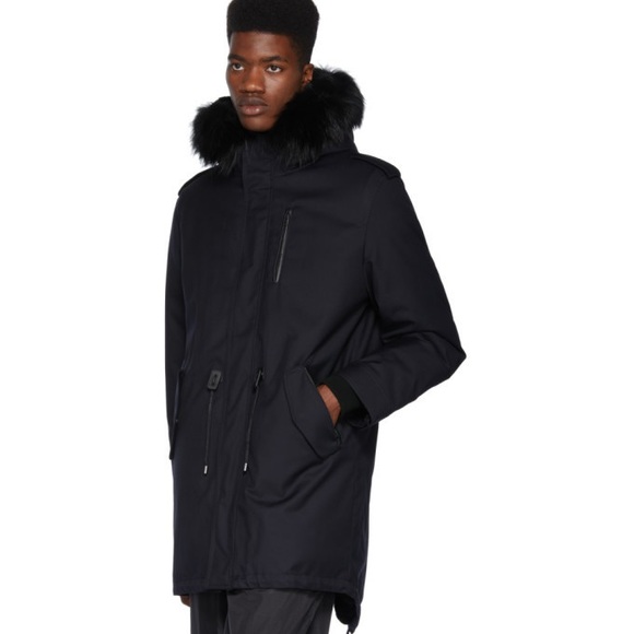Mackage Moritz Navy Parka Jacket Unisex - Picture 2 of 7